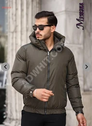 Men's winter jacket with a hood