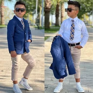 Boy's set with tie and leather jacket