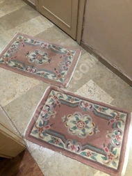 hakiki el dokuması 1 çift Çin halısı antika 