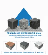 Kırma granit küptaş Bazalt küptaş begonit küptaş zemin döşeme 