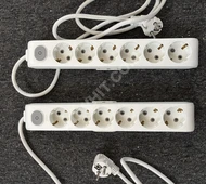 Electrical power strip – 6 outlets with power button, quantity 2