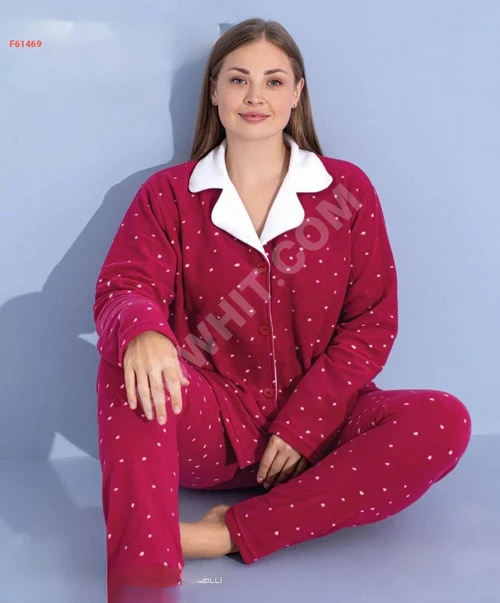 Kışlık pijama, pantolon ve ceket.