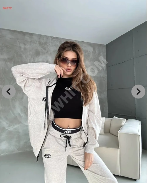 Markalı 3 parça pijama takımı