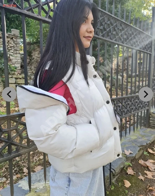 Yan cepli şişme kış ceket