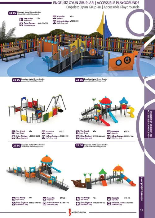 Engelli bireyler için park oyunları