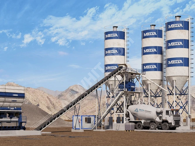 CONCRETE BATCHING PLANT 90 m3 - TWINSHAFT MIXER (ITALIAN)