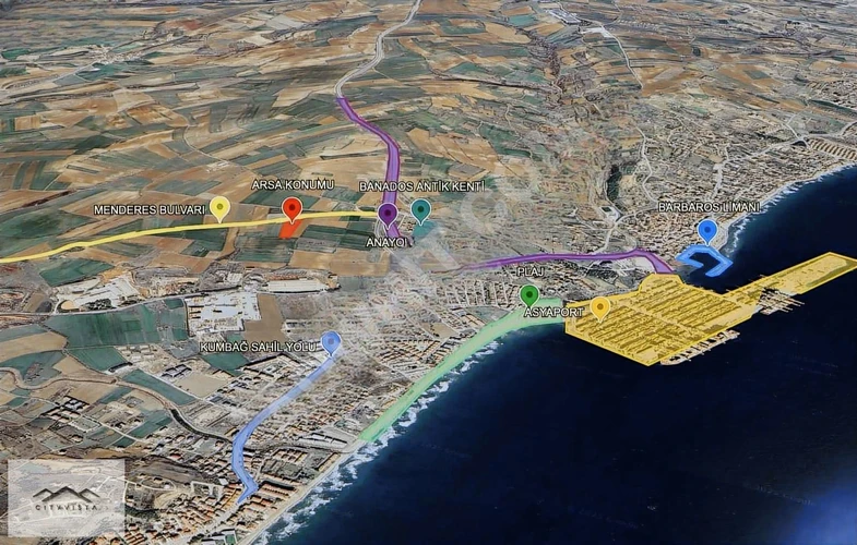 Barbaros Mahallesinde Satılık Deniz Manzaralı 10.750 m2 Arsa