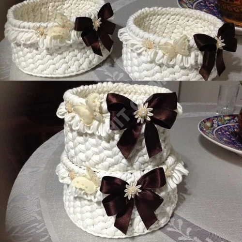 Çok Amaçlı Penye Sepet Düzenleyici 2li Sepet