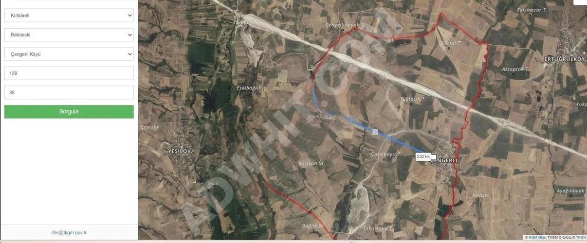 Babaeski Cengerli'de 10900m2 Hisse