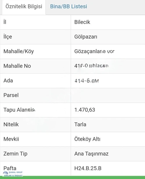 ŞANAL GRUP'TAN ACİL SATILIK ARSA YATIRIMA UYGUN