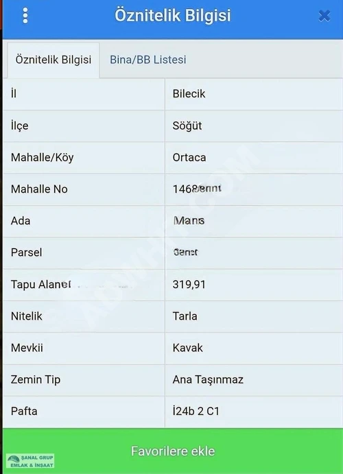 ŞANAL GRUP'TAN KÖYE YAKIN TARLA (ACİL SATILIK)