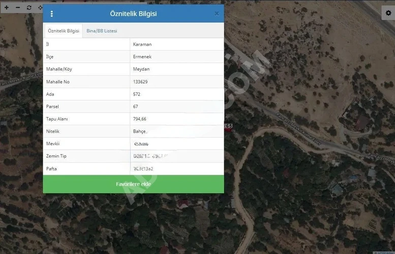 Karaman Ermenek Meydan Mevkiinde Satılık 2 Adet Arazi