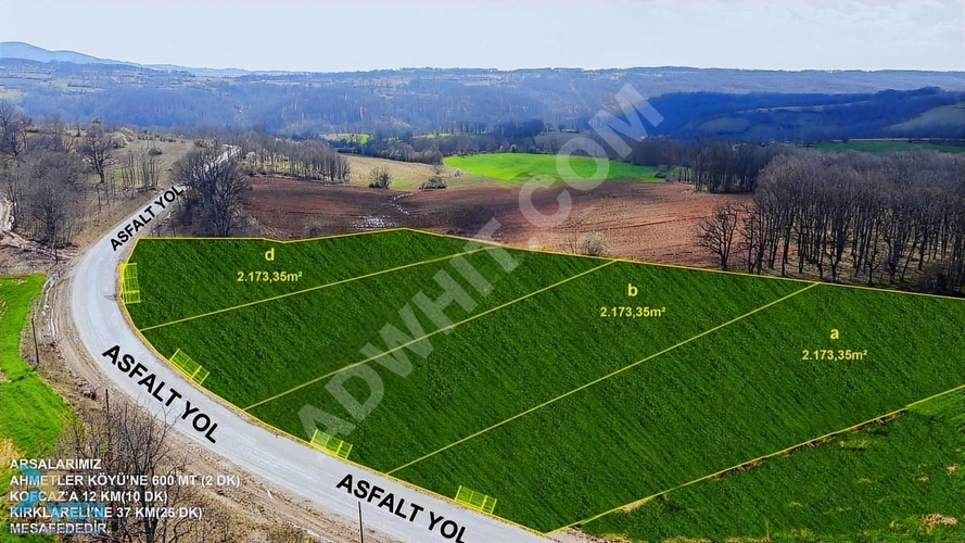 KIRKLARELİ BÖLGESİNDE ASFALT CEPHE KELEPİR ARSA BULUNMAZ FIRSAT