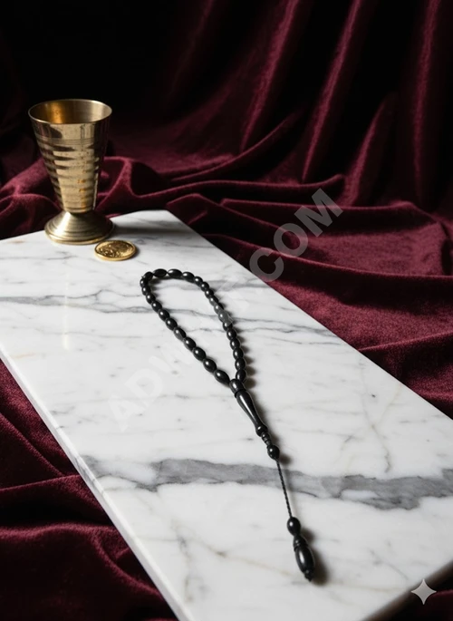 Siyah Amanos ahşap tespih