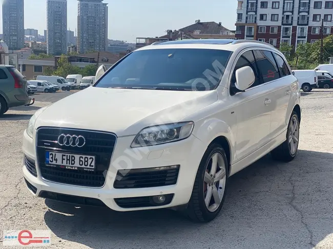 2009 أودي Q7 3.0TDI حزمة داخلية وخارجية S-Line أبيض 7 مقاعد -  إرلر للسيارات