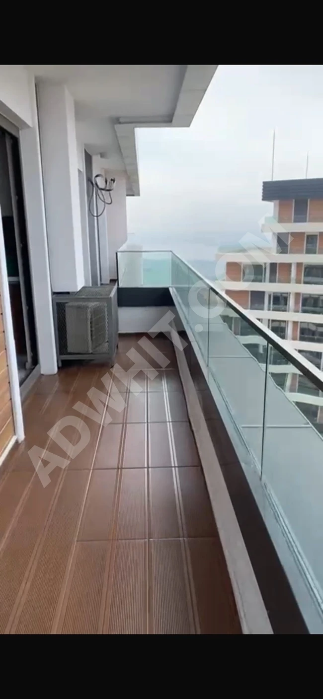 Luxury furnished apartment for rent in Istanbul with an open view