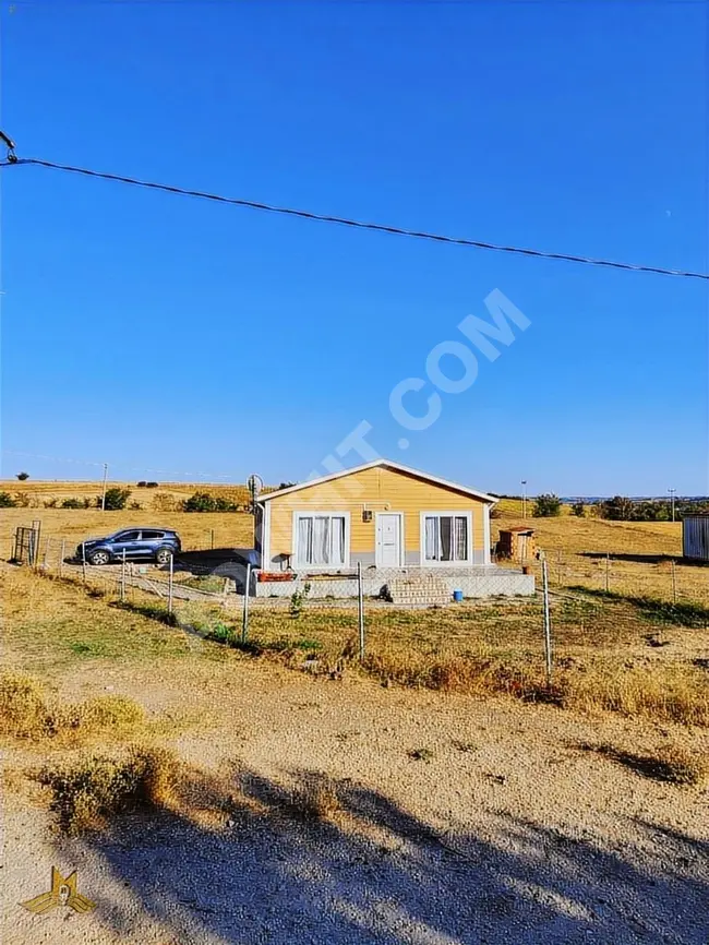 Detached house with a garden and licensed land in Edirne Uzunköprü 2+1 90 square meters