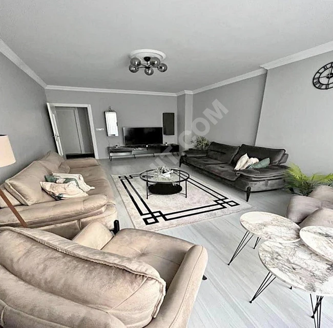 2+1 apartment very close to Bahçeşehir in a luxurious family building