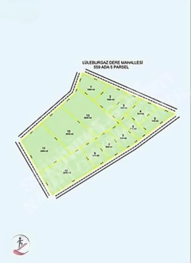 Land for sale with an area of 1068m² in Lüleburgaz Merkez Dere Mah