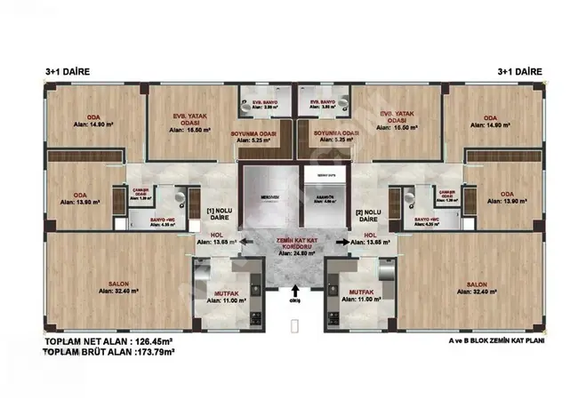 From Atlas, in Florya, ground floor, inside the complex, 3+1, 174m² with garden usage