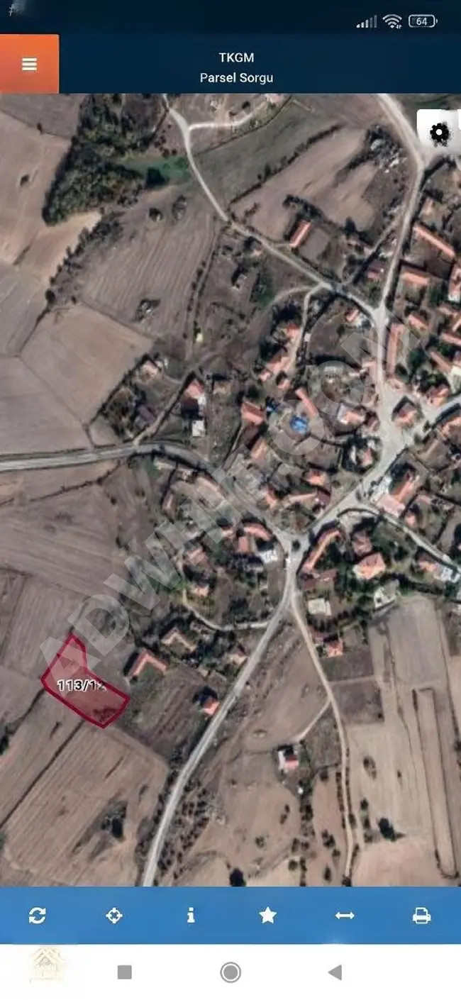 A plot of land measuring 2 dunams for sale, suitable for building 4 villas in the village of Hajivekli in Pinar Hisar