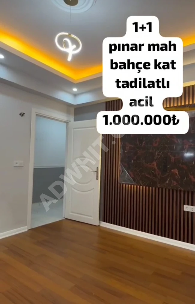 1+1 apartment for sale for just one million Turkish Lira