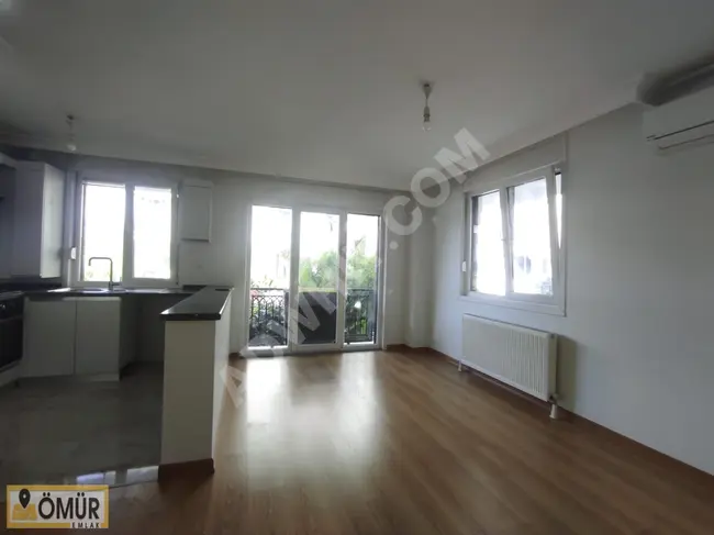 ```An apartment 1+1 with an area of 60 square meters in a new building on a ground floor front facade, located next to Marmara University in the Bahçelievler neighborhood.```