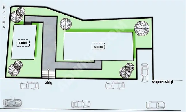 Atlas'tan, Butik Sitede, 2+1, 3.Kat, Yarı Peşin, Vade Yapılır