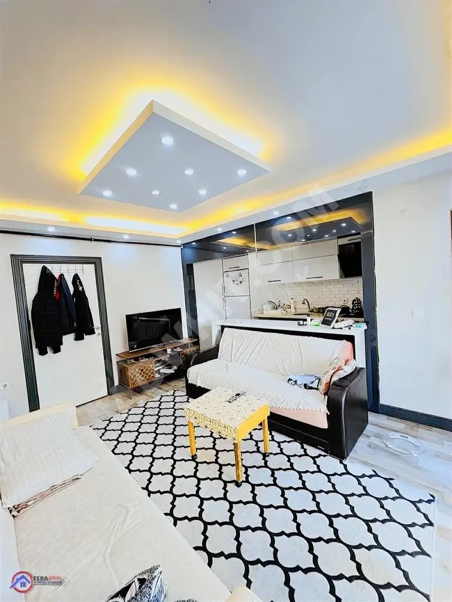 A new apartment with a residency title deed in the FEVZİÇAKMAK neighborhood, consisting of one room and a living room with an area of 55 square meters, and a ground floor entrance