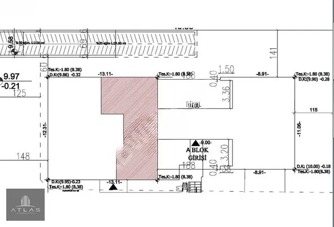 2+1 apartment with an area of 95 square meters ready for delivery in October in Yeşilyurt by Atlas