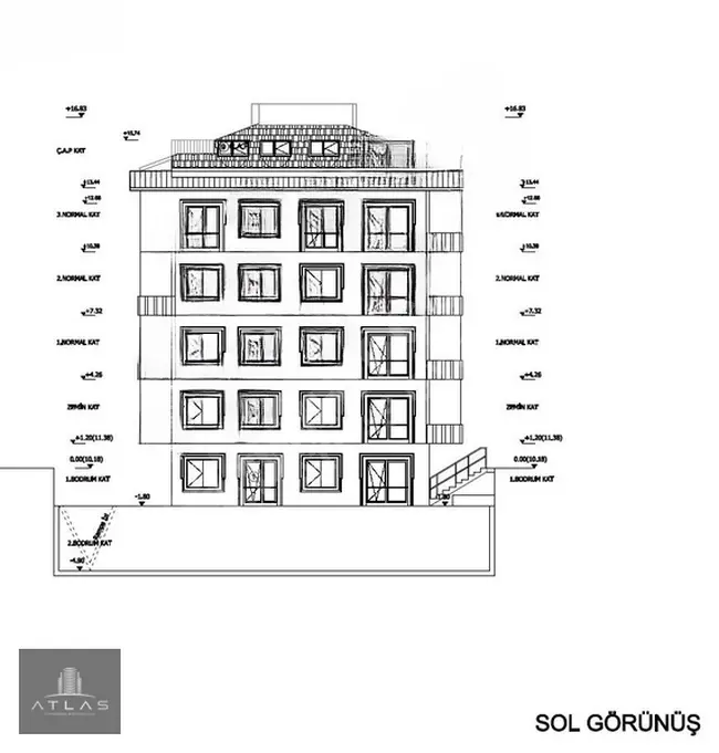 2+1 apartment with an area of 95 square meters ready for delivery in October in Yeşilyurt by Atlas