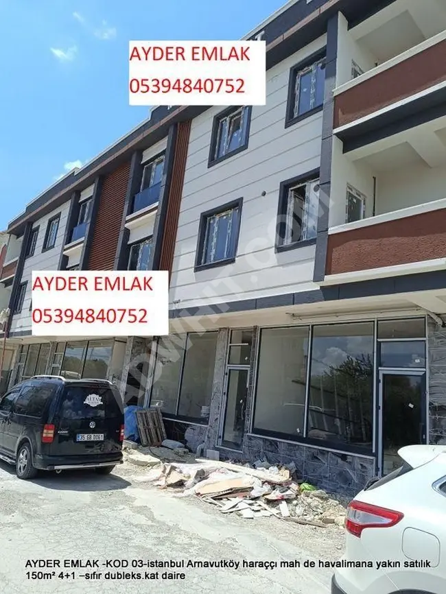 4+1 apartment for sale, new duplex with an area of 150m² in Haraççı Mah near the airport