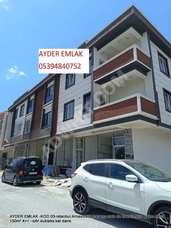 4+1 apartment for sale, new duplex with an area of 150m² in Haraççı Mah near the airport