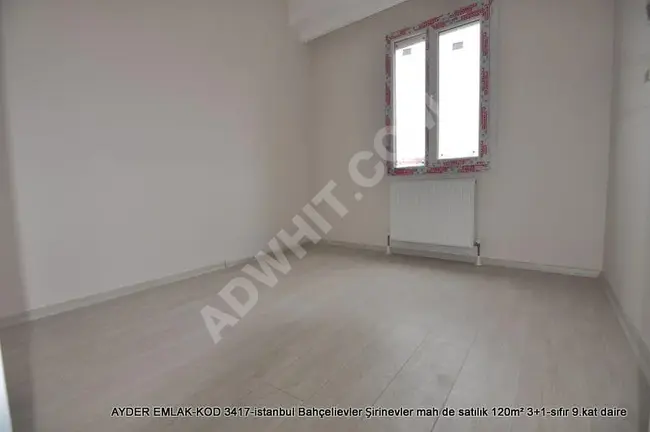 Apartment for sale, 120 square meters, 3+1 - new on the 9th floor in İstanbul Bahçelievler Şirinevler neighborhood