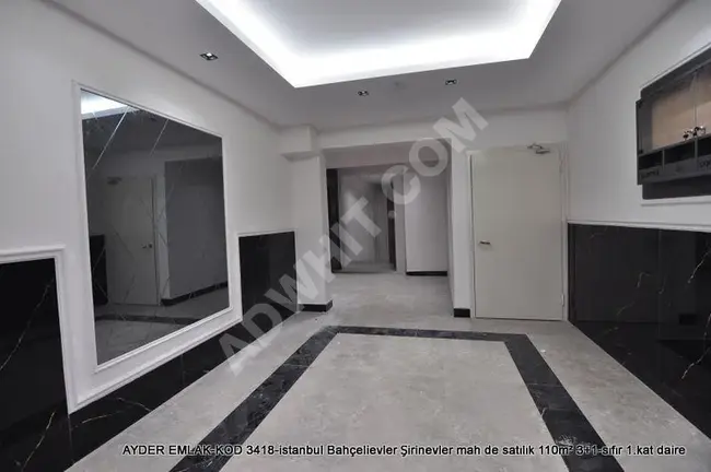 istanbul Bahçelievler Şirinevler mah de satılık 110m² 3+1-sıfır 1.kat daire