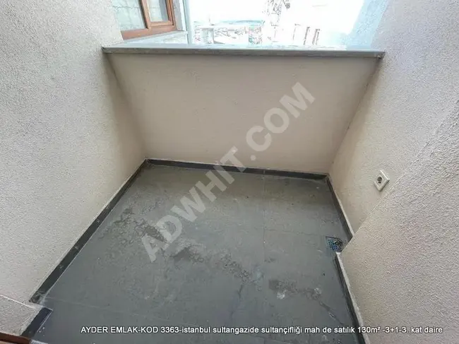 3+1 apartment for sale, 130 square meters, third floor in Istanbul, in the Sultangazi area, Sultançifliği neighborhood