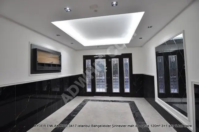 Apartment for sale, 120 square meters, 3+1 - new on the 9th floor in İstanbul Bahçelievler Şirinevler neighborhood