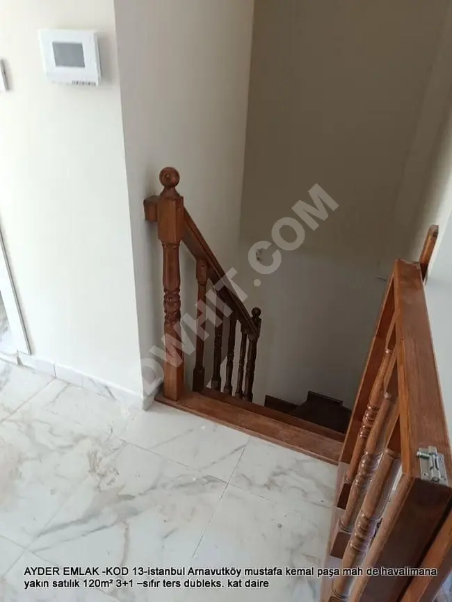 New inverted duplex apartment 120 square meters 3+1 for sale near the airport in the Arnavutköy neighborhood