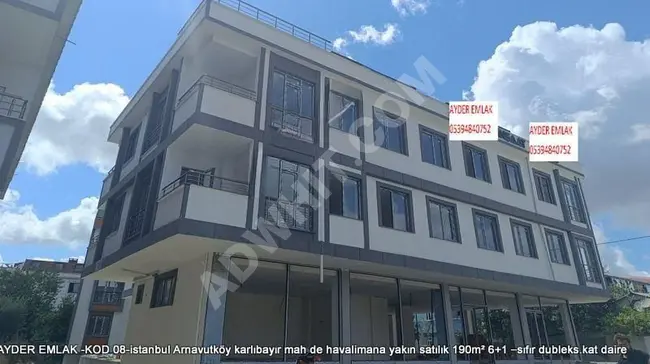 karlıbayır mah de havalimana yakın satılık 190m² 6+1 –sıfır dubleks.kat daire