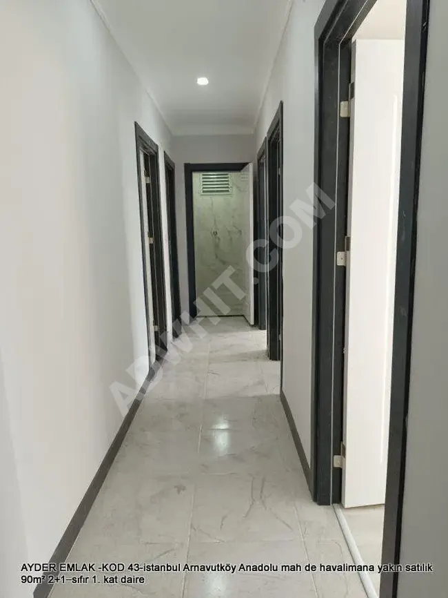 Arnavutköy Anadolu mah de havalimana yakın satılık 90m² 2+1–sıfır 1. kat daire