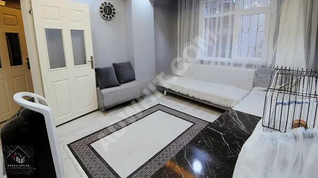 Apartment for sale, built in 2014, with a basement floor, free of expenses, and furnished. BÜŞRA EMLAK