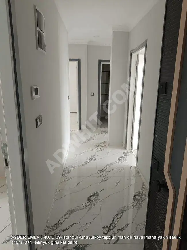 Arnavutköy taşoluk mah de havalimana yakın satılık 110m² 3+1–sıfır yük giriş kat daire