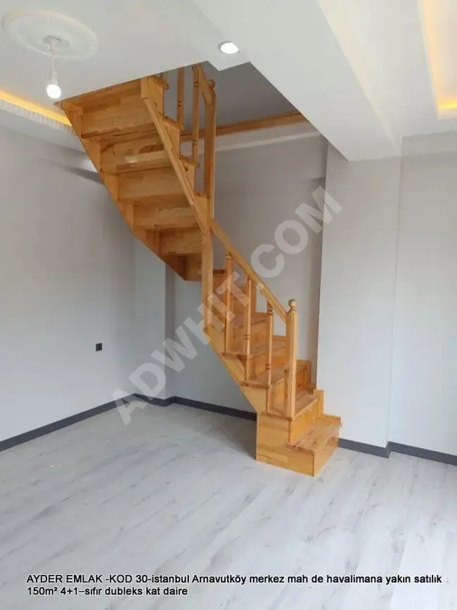 Brand new 4+1 duplex apartment, 150 square meters for sale in the central neighborhood of Arnavutköy near the airport