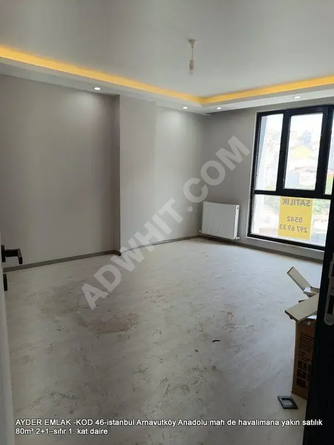 For sale, a 2+1 apartment with an area of 80 square meters - brand new, on the first floor in Istanbul, Arnavutkoy, Anadolu neighborhood, close to the airport