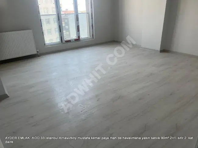 A new 2+1 apartment with an area of 90 square meters on the second floor for sale in Arnavutkoy, Mustafa Kemal Pasa neighborhood, near the airport