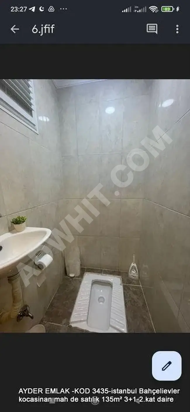 Apartment for sale 135 square meters 3+1 - second floor in Istanbul Bahçelievler Kocasinan