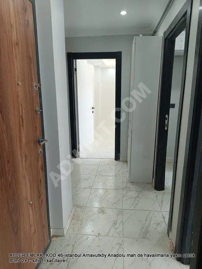 For sale, a 2+1 apartment with an area of 80 square meters - brand new, on the first floor in Istanbul, Arnavutkoy, Anadolu neighborhood, close to the airport