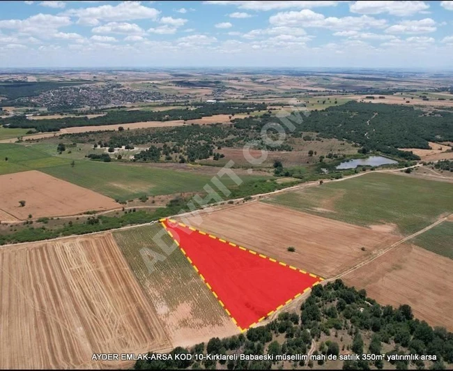 For sale, an investment land with an area of 350 square meters in Kırklareli Babaeski, Müselim neighborhood