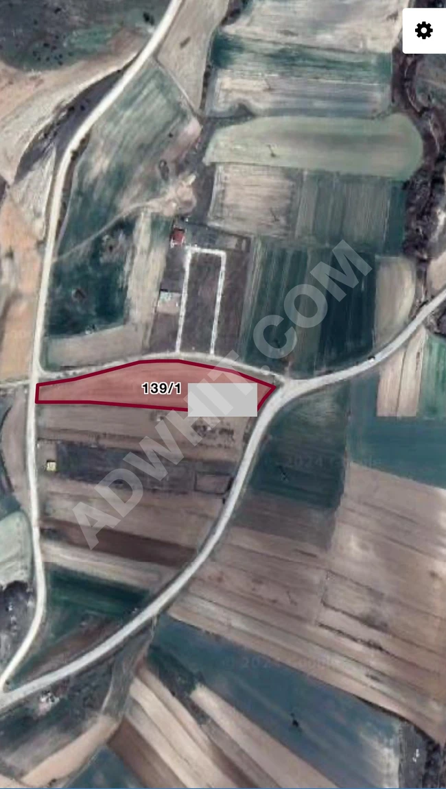 A wonderful plot of agricultural land in  VİZE EVRENLİ Kırklareli on a year-round accessible road