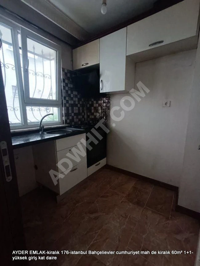 istanbul Bahçelievler cumhuriyet mah de kiralık 60m² 1+1- yüksek giriş kat daire